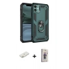 MARSİLYAN™- iPhone 11 Kılıf Ahenk Klasik Koleksiyonu - Siyah Bilvis 3D Cam Ekran Koruyucu + Renkli Kamera Lens Koruma Cam - TU