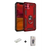 MARSİLYAN™- iPhone 11 Kılıf Ahenk Klasik Koleksiyonu - Siyah Bilvis 3D Cam Ekran Koruyucu + Renkli Kamera Lens Koruma Cam - TU