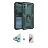 MARSİLYAN™- iPhone 11 Kılıf Ahenk Klasik Koleksiyonu - Siyah Bilvis 3D Mat Cam Ekran Koruyucu + Raze Metal Kamera Lens - MI