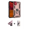 MARSİLYAN™- iPhone 11 Kılıf Ahenk Klasik Koleksiyonu - Siyah Bilvis 3D Mat Cam Ekran Koruyucu + Raze Metal Kamera Lens - SH