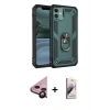 MARSİLYAN™- iPhone 11 Kılıf Ahenk Klasik Koleksiyonu - Siyah Bilvis 3D Mat Cam Ekran Koruyucu + Raze Metal Kamera Lens - SH