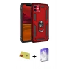 MARSİLYAN™- iPhone 11 Kılıf Ahenk Klasik Koleksiyonu - Siyah Bilvis 5in1 3D Magic Cam Ekran Koruyucu + Rainbow Kamera Lens Koruma Cam - KI