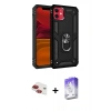 MARSİLYAN™- iPhone 11 Kılıf Ahenk Klasik Koleksiyonu - Siyah Bilvis 5in1 3D Magic Cam Ekran Koruyucu + Pers Alüminyum Kamera Lens - KI