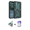 MARSİLYAN™- iPhone 11 Kılıf Ahenk Klasik Koleksiyonu - Siyah Bilvis 5in1 3D Magic Cam Ekran Koruyucu + Raze Metal Kamera Lens - KI