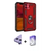 MARSİLYAN™- iPhone 11 Kılıf Ahenk Klasik Koleksiyonu - Siyah Bilvis 5in1 3D Magic Cam Ekran Koruyucu + Raze Metal Kamera Lens - MR