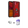 MARSİLYAN™- iPhone 11 Kılıf Ahenk Klasik Koleksiyonu - Siyah Bilvis 5in1 3D Magic Cam Ekran Koruyucu + Pers Alüminyum Kamera Lens - YL