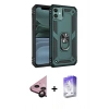 MARSİLYAN™- iPhone 11 Kılıf Ahenk Klasik Koleksiyonu - Siyah Bilvis 5in1 3D Magic Cam Ekran Koruyucu + Raze Metal Kamera Lens - SH