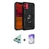 MARSİLYAN™- iPhone 11 Kılıf Ahenk Klasik Koleksiyonu - Siyah Bilvis 5in1 3D Magic Cam Ekran Koruyucu + Raze Metal Kamera Lens - MI
