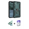 MARSİLYAN™- iPhone 11 Kılıf Ahenk Klasik Koleksiyonu - Siyah Bilvis 5in1 3D Magic Cam Ekran Koruyucu + Raze Metal Kamera Lens - MI