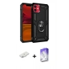 MARSİLYAN™- iPhone 11 Kılıf Ahenk Klasik Koleksiyonu - Siyah Bilvis 5in1 3D Magic Cam Ekran Koruyucu + Sarı Renkli Kamera Lens Koruma Cam