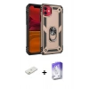 MARSİLYAN™- iPhone 11 Kılıf Ahenk Klasik Koleksiyonu - Siyah Bilvis 5in1 3D Magic Cam Ekran Koruyucu + Renkli Kamera Lens Koruma Cam - TU