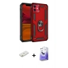 MARSİLYAN™- iPhone 11 Kılıf Ahenk Klasik Koleksiyonu - Siyah Bilvis 5in1 5D Magic Hayalet Cam Ekran Koruyucu + Renkli Kamera Lens Koruma Cam - TU