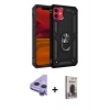 MARSİLYAN™- iPhone 11 Kılıf Ahenk Klasik Koleksiyonu - Siyah Bilvis Hayalet Cam Ekran Koruyucu + Raze Metal Kamera Lens - MR
