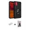 MARSİLYAN™- iPhone 11 Kılıf Ahenk Klasik Koleksiyonu - Siyah Bilvis Hayalet Cam Ekran Koruyucu + Renkli Kamera Lens Koruma Cam - PE