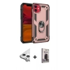 MARSİLYAN™- iPhone 11 Kılıf Ahenk Klasik Koleksiyonu - Siyah Bilvis Hayalet Cam Ekran Koruyucu + Raze Metal Kamera Lens - GS