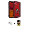 MARSİLYAN™- iPhone 11 Kılıf Ahenk Klasik Koleksiyonu - Siyah Buffer Cam Ekran Koruyucu + Pers Alüminyum Kamera Lens - YL