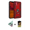MARSİLYAN™- iPhone 11 Kılıf Ahenk Klasik Koleksiyonu - Siyah Buffer Cam Ekran Koruyucu + Raze Metal Kamera Lens - KI