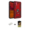MARSİLYAN™- iPhone 11 Kılıf Ahenk Klasik Koleksiyonu - Siyah Buffer Cam Ekran Koruyucu + Renkli Kamera Lens Koruma Cam - PE