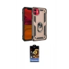 MARSİLYAN™- iPhone 11 Kılıf Ahenk Klasik Koleksiyonu - Siyah Buffer Hayalet Cam Ekran Koruyucu