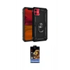MARSİLYAN™- iPhone 11 Kılıf Ahenk Klasik Koleksiyonu - Siyah Buffer Hayalet Cam Ekran Koruyucu