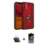 MARSİLYAN™- iPhone 11 Kılıf Ahenk Klasik Koleksiyonu - Siyah Buffer Hayalet Cam Ekran Koruyucu + Kamera Lens Koruma Cam - SF