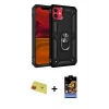 MARSİLYAN™- iPhone 11 Kılıf Ahenk Klasik Koleksiyonu - Siyah Buffer Hayalet Cam Ekran Koruyucu + Rainbow Kamera Lens Koruma Cam - KI