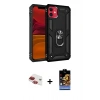 MARSİLYAN™- iPhone 11 Kılıf Ahenk Klasik Koleksiyonu - Siyah Buffer Hayalet Cam Ekran Koruyucu + Pers Alüminyum Kamera Lens - KI