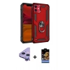 MARSİLYAN™- iPhone 11 Kılıf Ahenk Klasik Koleksiyonu - Siyah Buffer Hayalet Cam Ekran Koruyucu + Raze Metal Kamera Lens - MR