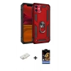 MARSİLYAN™- iPhone 11 Kılıf Ahenk Klasik Koleksiyonu - Siyah Buffer Hayalet Cam Ekran Koruyucu + Renkli Kamera Lens Koruma Cam - YL