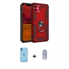 MARSİLYAN™- iPhone 11 Kılıf Ahenk Klasik Koleksiyonu - Siyah Joko Magic 5D Cam + Neon Fosforlu Kamera Lens - MI