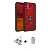 MARSİLYAN™- iPhone 11 Kılıf Ahenk Klasik Koleksiyonu - Siyah Joko Magic 5D Cam + Raze Metal Kamera Lens - GS