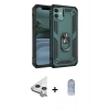 MARSİLYAN™- iPhone 11 Kılıf Ahenk Klasik Koleksiyonu - Siyah Joko Magic 5D Cam + Raze Metal Kamera Lens - GS