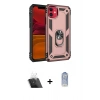 MARSİLYAN™- iPhone 11 Kılıf Ahenk Klasik Koleksiyonu - Siyah Joko Magic 5D Cam + Kamera Lens Koruma Cam - SF