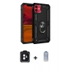MARSİLYAN™- iPhone 11 Kılıf Ahenk Klasik Koleksiyonu - Siyah Joko Magic 5D Cam + PVD Metal Kamera Lens - SH