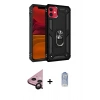 MARSİLYAN™- iPhone 11 Kılıf Ahenk Klasik Koleksiyonu - Siyah Joko Magic 5D Cam + Raze Metal Kamera Lens - SH
