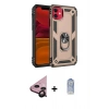 MARSİLYAN™- iPhone 11 Kılıf Ahenk Klasik Koleksiyonu - Siyah Joko Magic 5D Cam + Raze Metal Kamera Lens - SH
