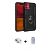 MARSİLYAN™- iPhone 11 Kılıf Ahenk Klasik Koleksiyonu - Siyah Joko Magic 5D Cam + Pers Alüminyum Kamera Lens - YL
