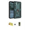 MARSİLYAN™- iPhone 11 Kılıf Ahenk Klasik Koleksiyonu - Siyah Joko Magic 5D Hayalet Cam + Rainbow Kamera Lens Koruma Cam - KI