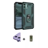 MARSİLYAN™- iPhone 11 Kılıf Ahenk Klasik Koleksiyonu - Siyah Joko Magic 5D Hayalet Cam + Mor Raze Metal Kamera Lens