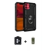 MARSİLYAN™- iPhone 11 Kılıf Ahenk Klasik Koleksiyonu - Siyah Joko Magic 5D Hayalet Cam + PVD Metal Kamera Lens - MI
