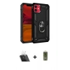 MARSİLYAN™- iPhone 11 Kılıf Ahenk Klasik Koleksiyonu - Siyah Joko Magic 5D Hayalet Cam + Kamera Lens Koruma Cam - SF