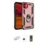 MARSİLYAN™- iPhone 11 Kılıf Ahenk Klasik Koleksiyonu - Siyah Joko Magic 5D Hayalet Cam + Renkli Kamera Lens Koruma Cam - TU