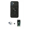 MARSİLYAN™- iPhone 11 Kılıf Ahenk Klasik - Şeffaf 360 Full Body Arka Koruyucu + Pers Alüminyum Kamera Lens - LT