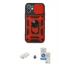 MARSİLYAN™- iPhone 11 Kılıf Ahenk Klasik - Şeffaf Royal Nano Ekran Koruyucu + Renkli Kamera Lens Koruma Cam - SI