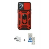 MARSİLYAN™- iPhone 11 Kılıf Ahenk Klasik - Şeffaf Royal Nano Ekran Koruyucu + Pers Alüminyum Kamera Lens - YL