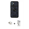 MARSİLYAN™- iPhone 11 Kılıf Ahenk Klasik - Şeffaf Uv Polymer Nano Ekran Koruyucu + Pers Alüminyum Kamera Lens - GD