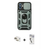 MARSİLYAN™- iPhone 11 Kılıf Ahenk Klasik - Şeffaf Uv Polymer Nano Ekran Koruyucu + Pers Alüminyum Kamera Lens - GD