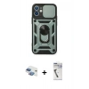 MARSİLYAN™- iPhone 11 Kılıf Ahenk Klasik - Şeffaf Uv Polymer Nano Ekran Koruyucu + Pers Alüminyum Kamera Lens - GI