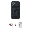 MARSİLYAN™- iPhone 11 Kılıf Ahenk Klasik - Şeffaf Uv Polymer Nano Ekran Koruyucu + Pers Alüminyum Kamera Lens - KI