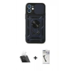 MARSİLYAN™- iPhone 11 Kılıf Ahenk Klasik - Şeffaf Uv Polymer Nano Ekran Koruyucu + Şeffaf Kamera Lens Koruma Cam